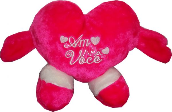 Pelúcia Coração Rosa Amo Você 33X33cm